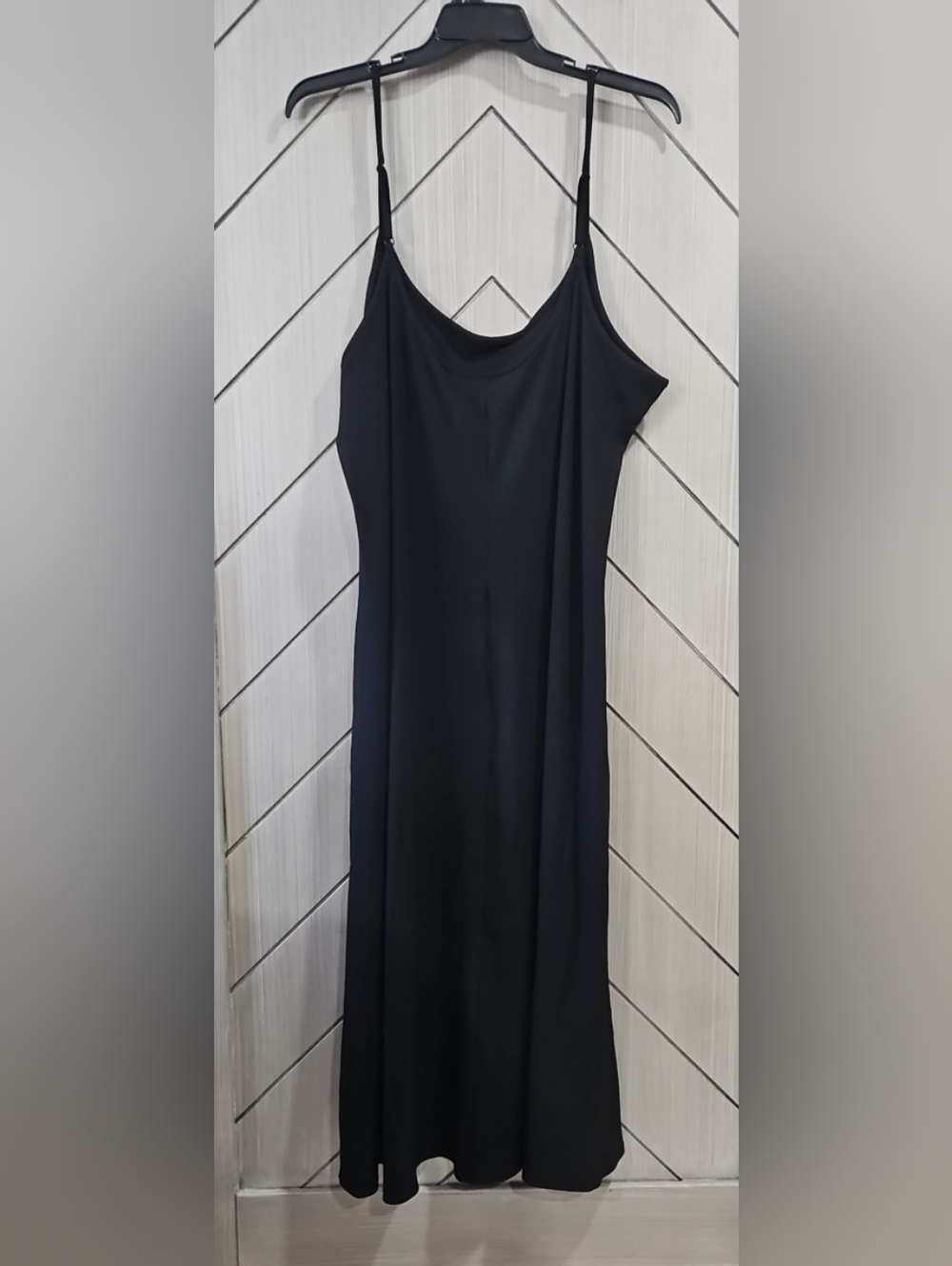 a new day Black Ribbed Maxi Slip Dress - Picture 3 of 3